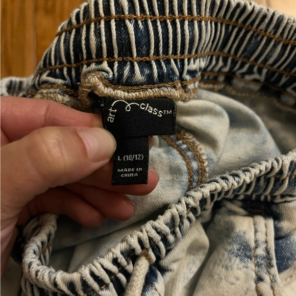 Stonewash Jean Shorts Denim Shortie Cutoff Jorts art class Girls 10/12 - Picture 3 of 8